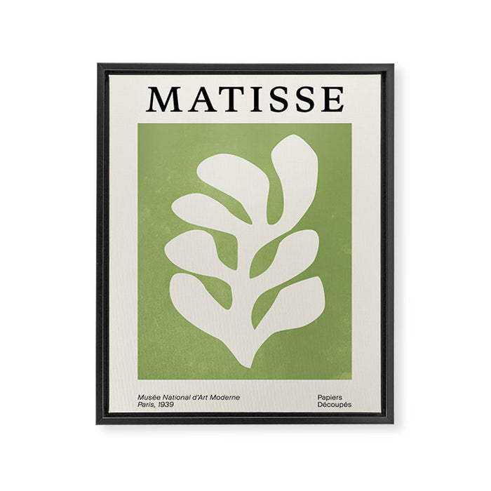 Forest Green Leaf: Matisse Paper Cutouts V Framed Canvas Print Gallery Image 1