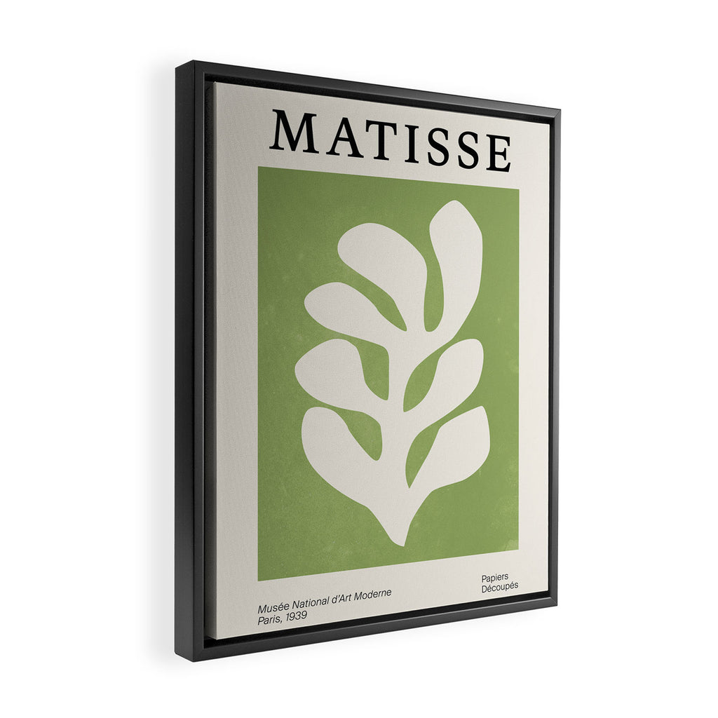 Forest Green Leaf: Matisse Paper Cutouts V Framed Canvas Print Gallery Image 2