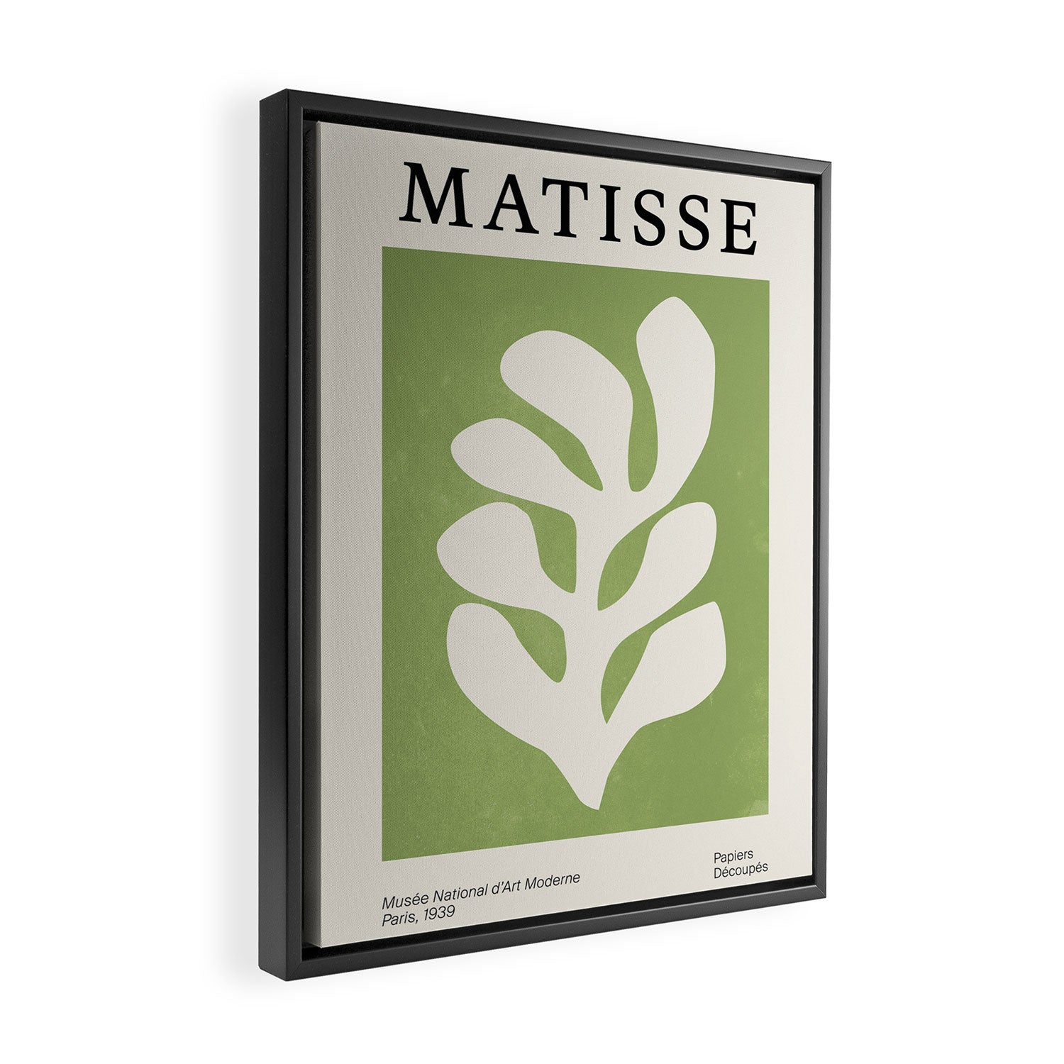 Forest Green Leaf: Matisse Paper Cutouts V Framed Canvas Print Gallery Image 2