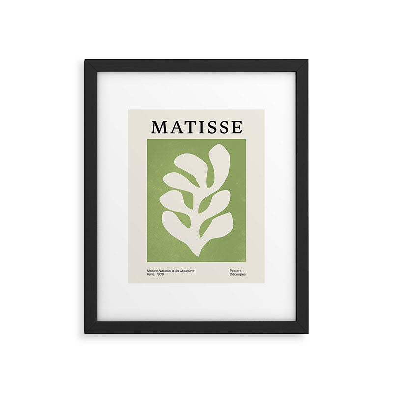 Forest Green Leaf: Matisse Paper Cutouts V Framed Art Print Gallery Image 6