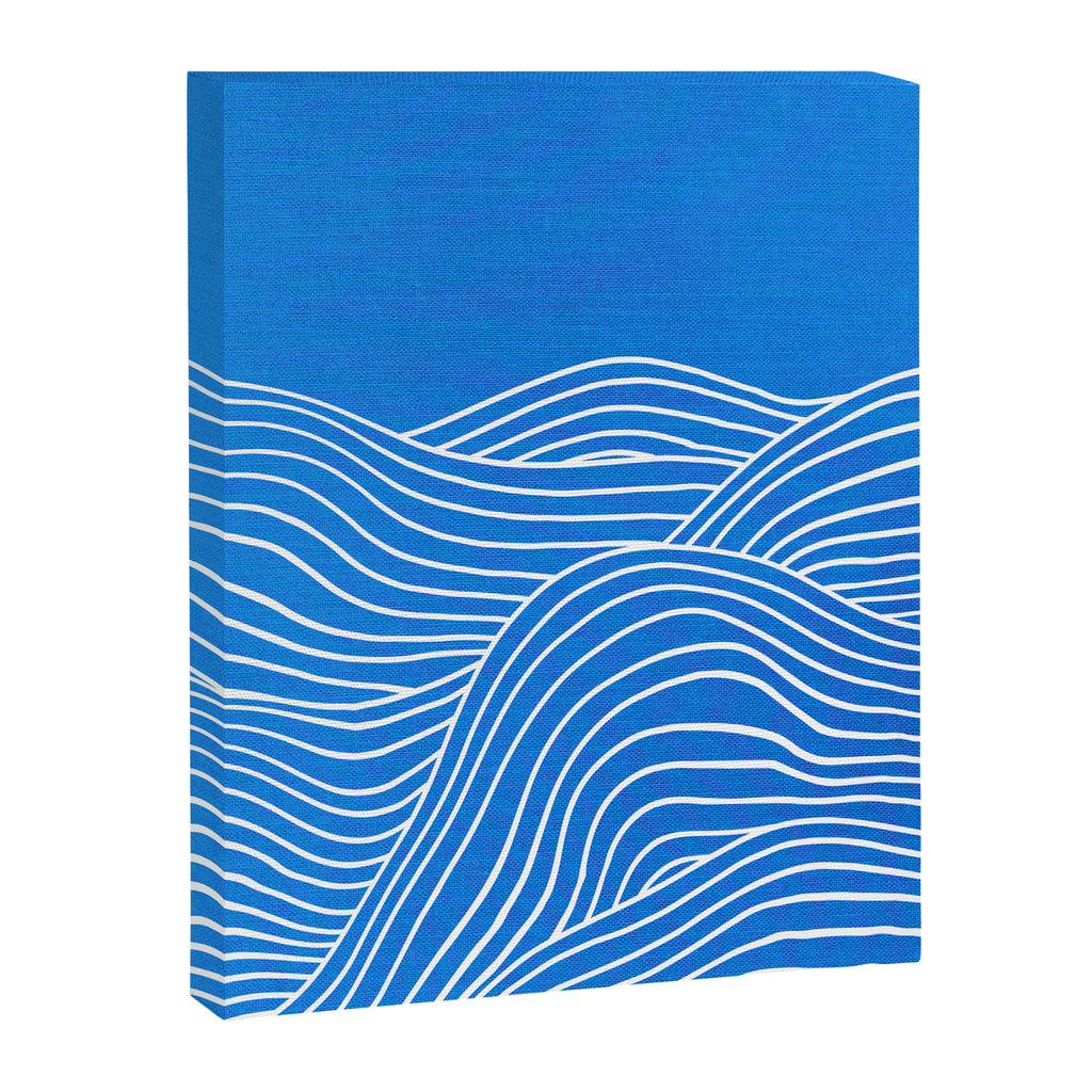 French Blue Ocean Waves Canvas Print Gallery Image 8