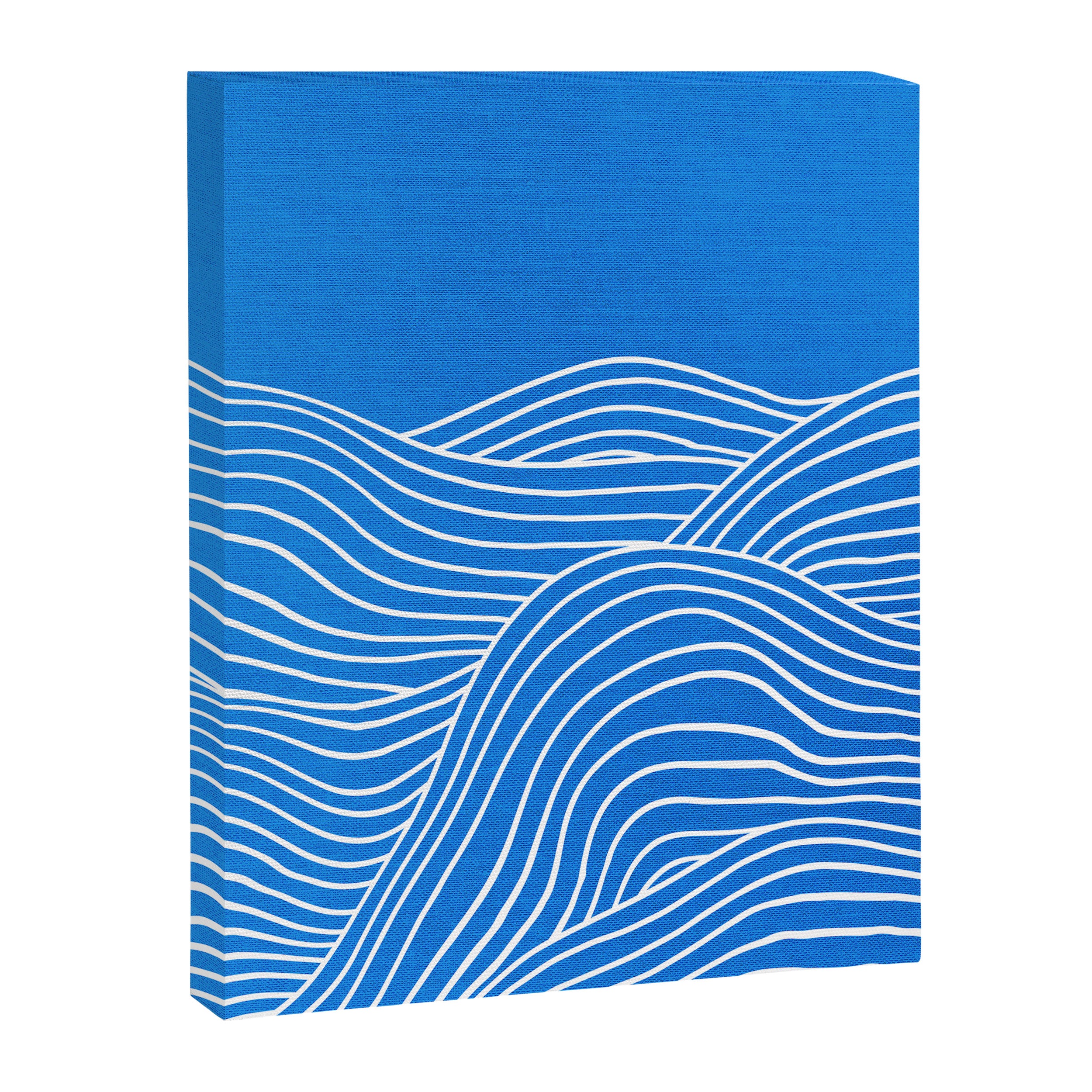 French Blue Ocean Waves Canvas Print Gallery Image 8