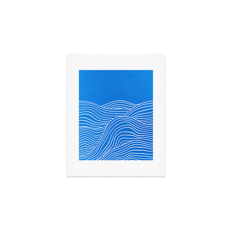 French Blue Ocean Waves Art Print Gallery Image 1