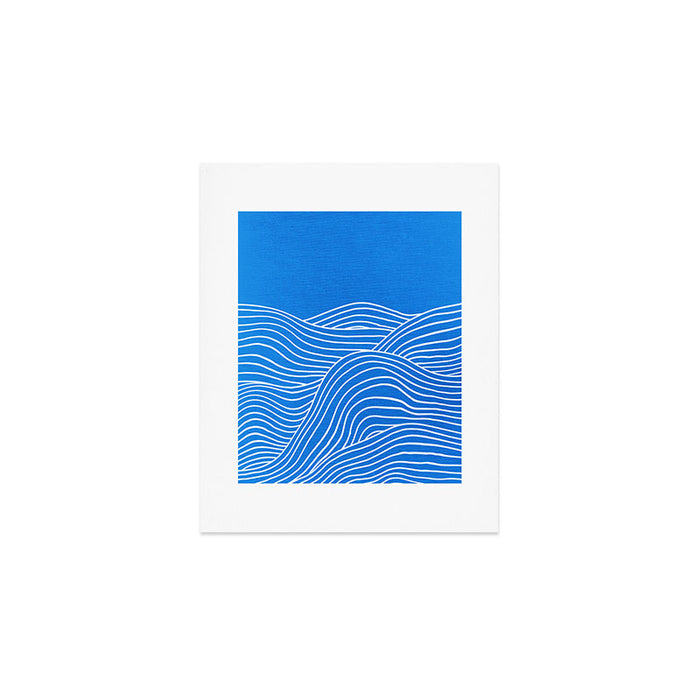 French Blue Ocean Waves Art Print Gallery Image 1