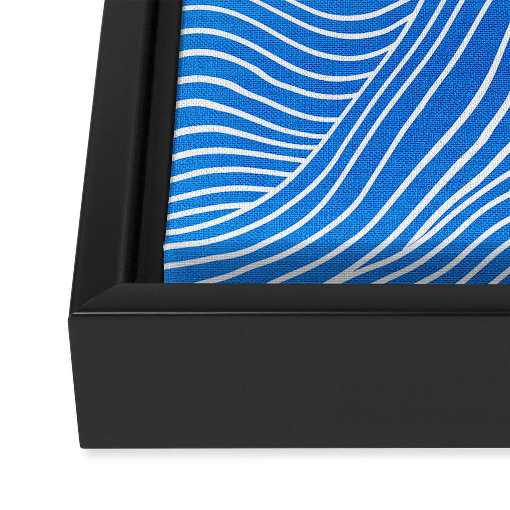 French Blue Ocean Waves Framed Canvas Print Gallery Image 3