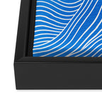 French Blue Ocean Waves Framed Canvas Print Gallery Image 3
