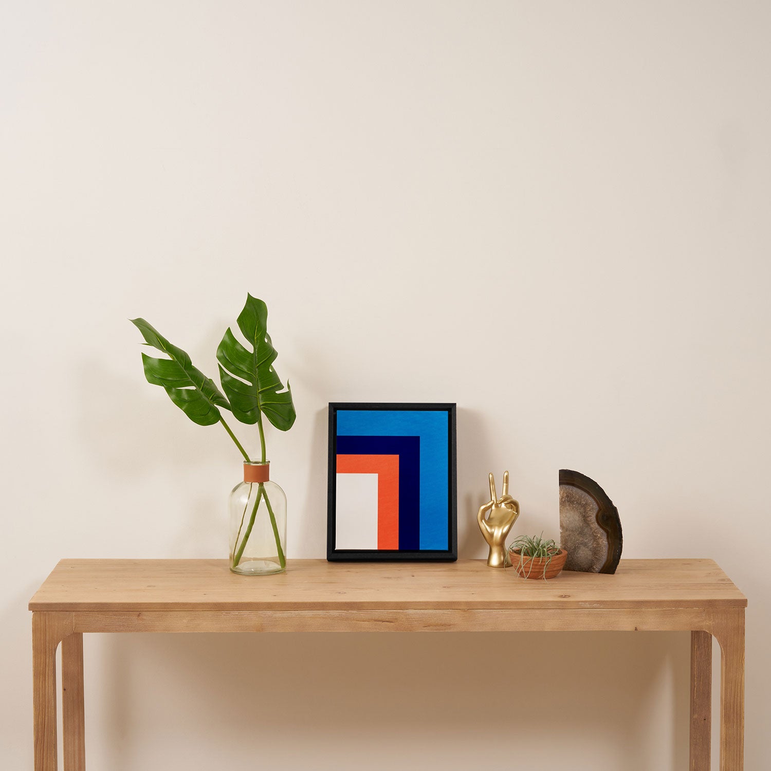 French Riviera: Bauhaus Abstraction 01 Framed Canvas Print Gallery Image 4