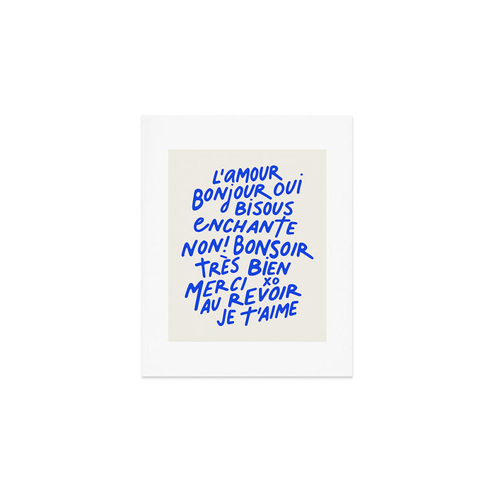 French Words Art Print Gallery Image 1