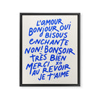French Words Framed Canvas Print Gallery Image 6