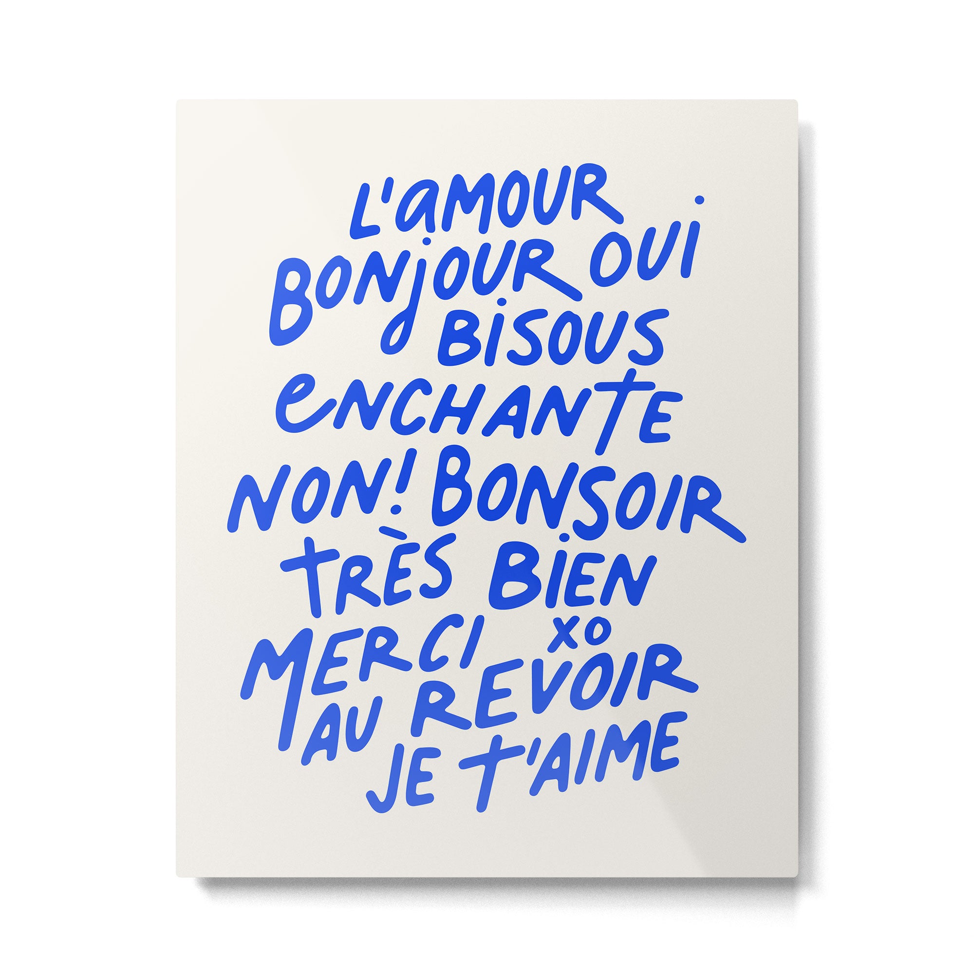 French Words Metal Print Gallery Image 4