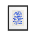 French Words Framed Art Print Gallery Image 5