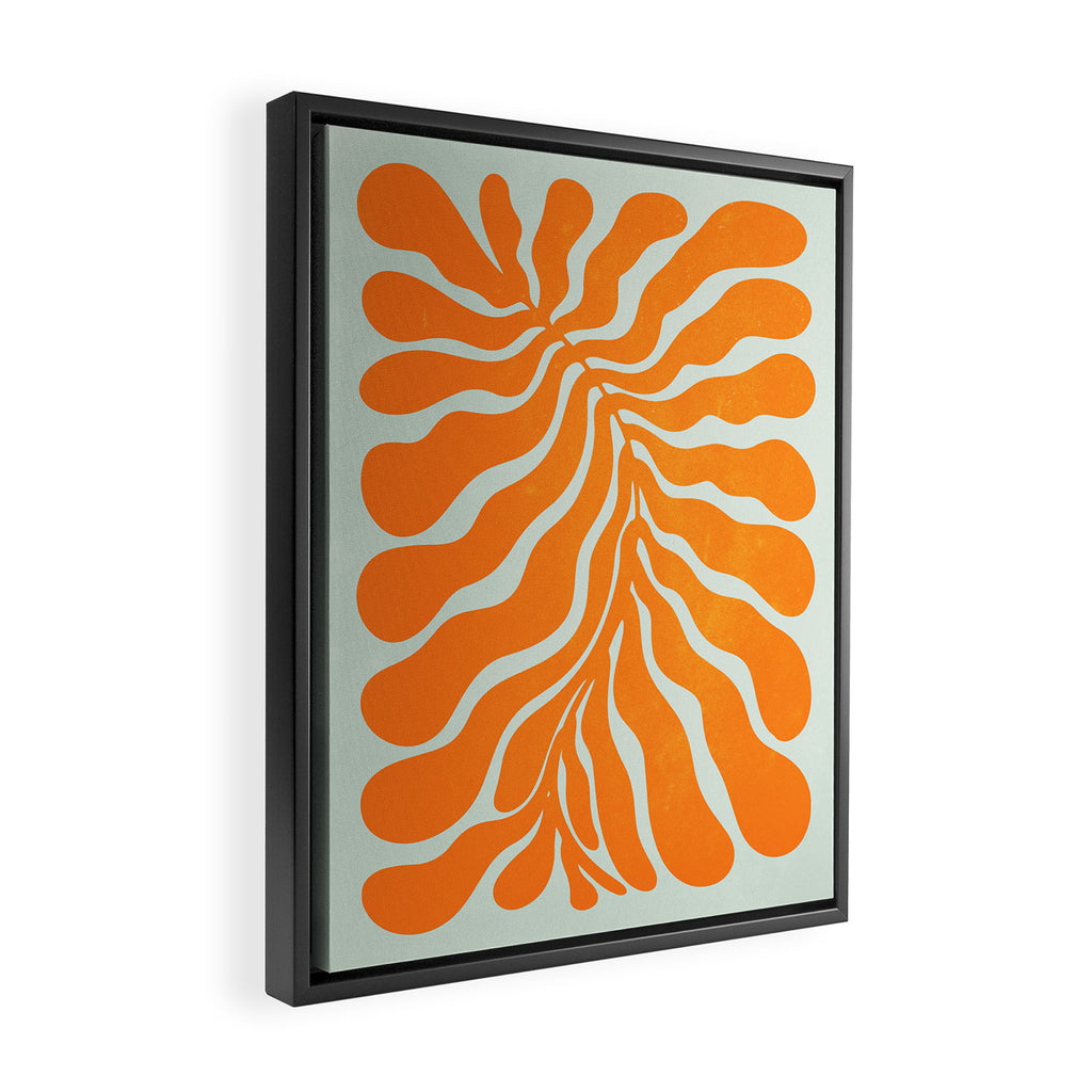 Frozen Sunrise Ferns: Matisse Edition  Framed Canvas Print Gallery Image 2