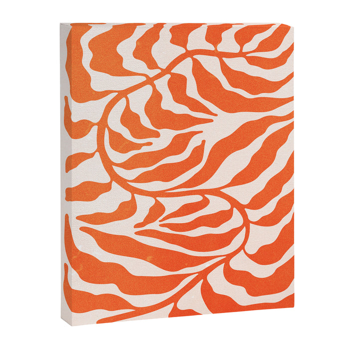 Funky Fern: Orange Peach Edition Canvas Print Gallery Image 1