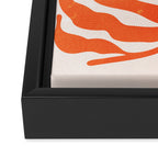 Funky Fern: Orange Peach Edition Framed Canvas Print Gallery Image 3