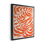 Funky Fern: Orange Peach Edition Framed Canvas Print Gallery Image 2