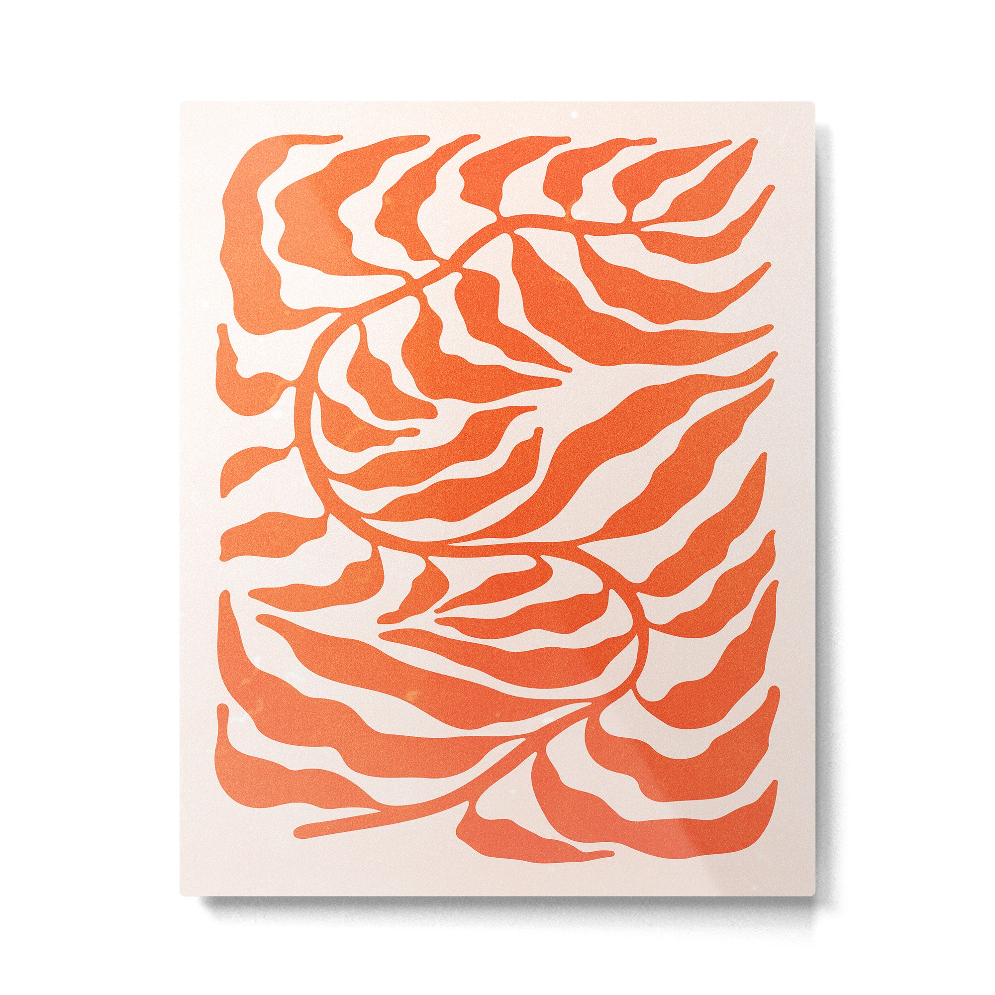 Funky Fern: Orange Peach Edition Metal Print Gallery Image 4