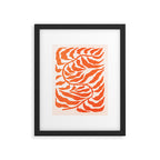 Funky Fern: Orange Peach Edition Framed Art Print Gallery Image 5