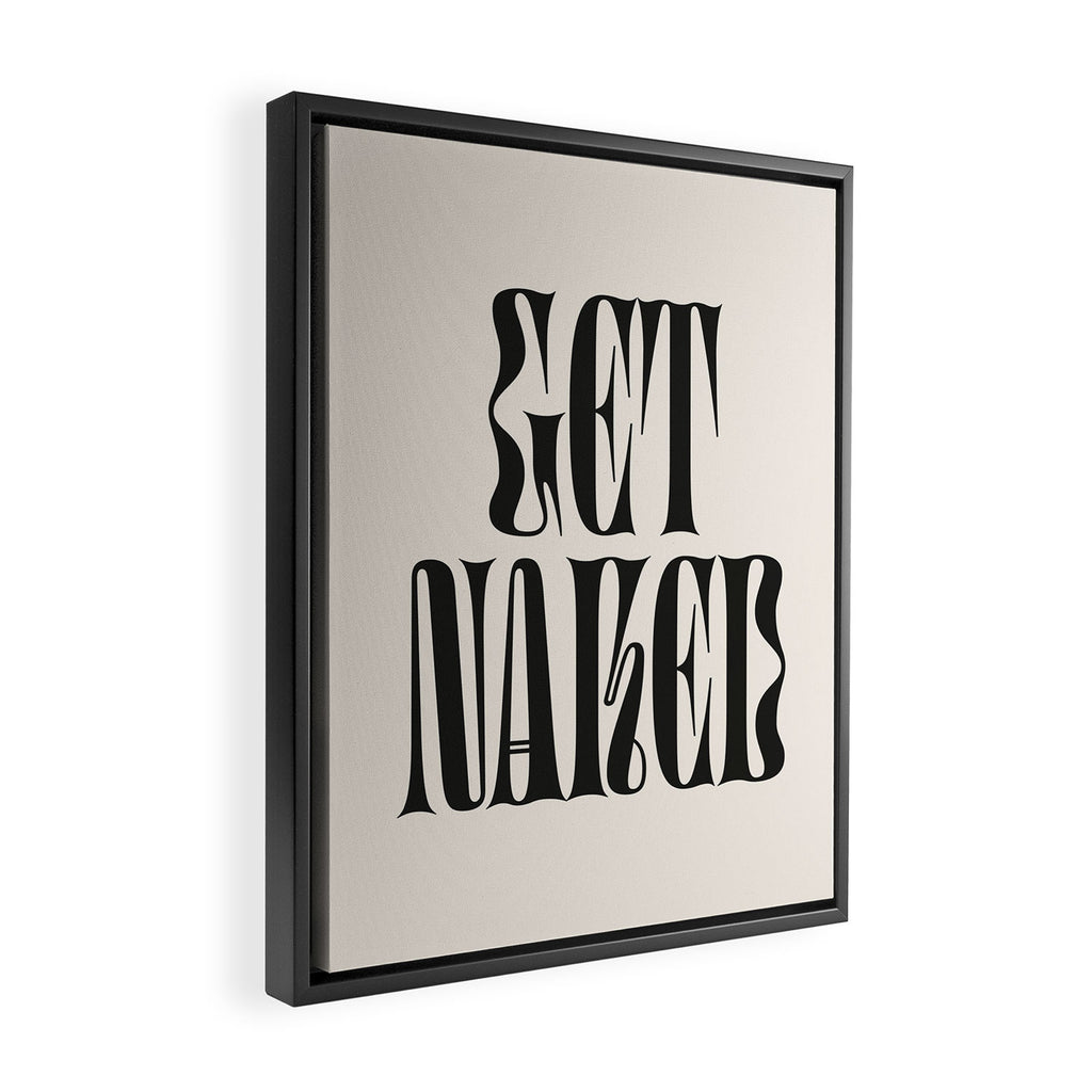 Get Naked Framed Canvas Print Gallery Image 2