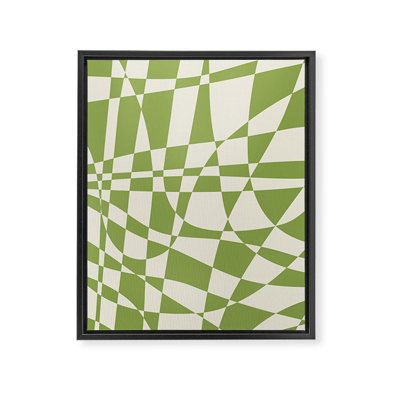 Glass Glitch: Forest Green Edition Framed Canvas Print Gallery Image 6