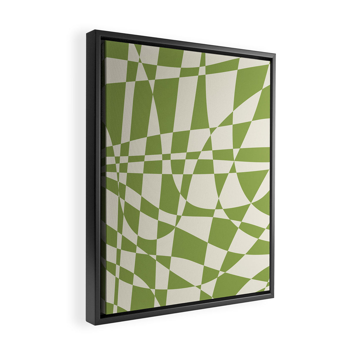 Glass Glitch: Forest Green Edition Framed Canvas Print Gallery Image 2