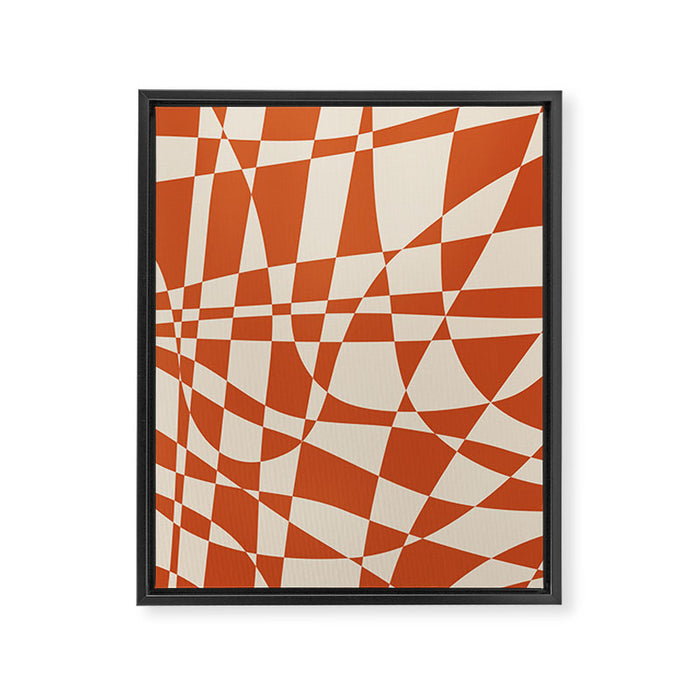 Glass Glitch: Tuscany Brown Edition Framed Canvas Print Gallery Image 1