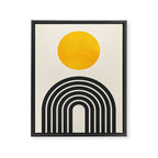 Gold Sun I: Mid-Century Modern Edition Framed Canvas Print Gallery Image 6