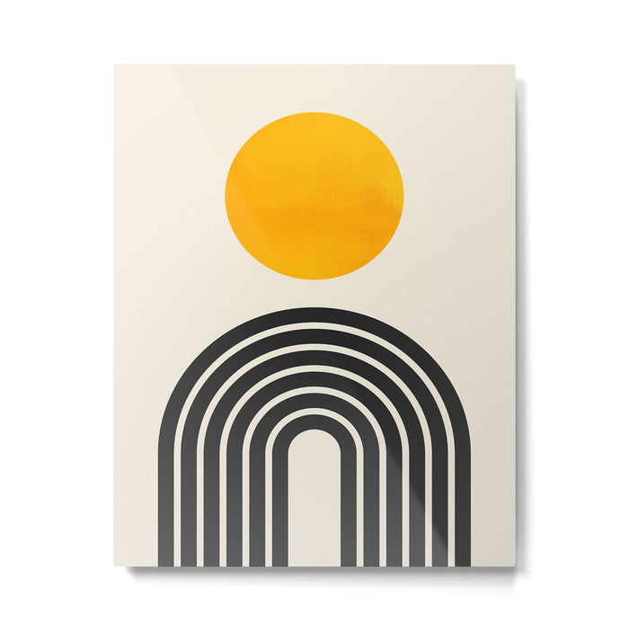 Gold Sun I: Mid-Century Modern Edition Metal Print Gallery Image 1