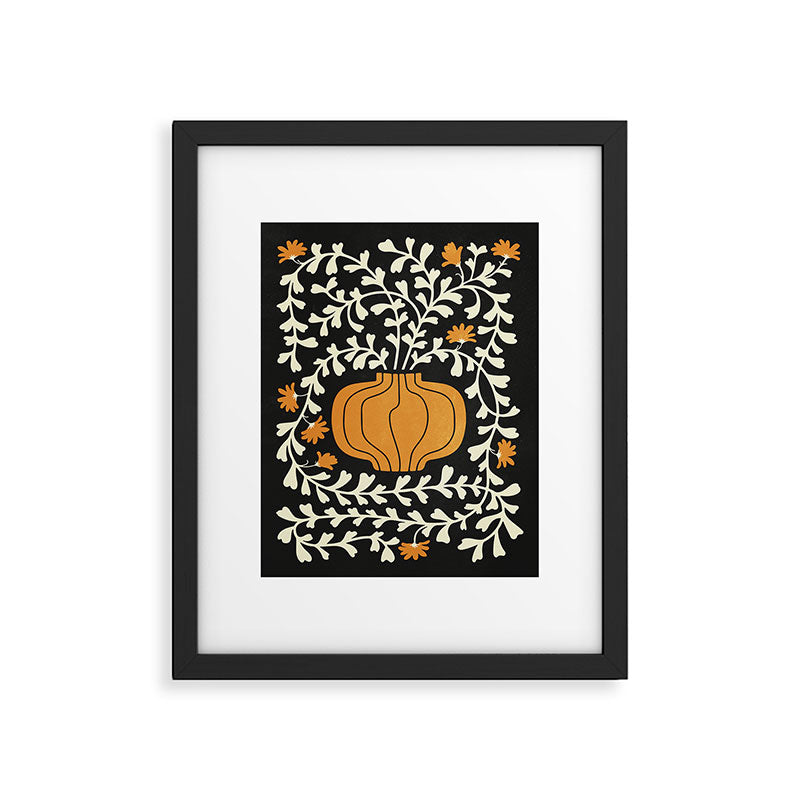 Golden Vase | Summer Bloom: Matisse Night Edition Framed Art Print Gallery Image 4