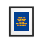 Good Sex, No Stress, One Boo, No Ex, Small Circle, Big Checks Framed Art Print Gallery Image 6
