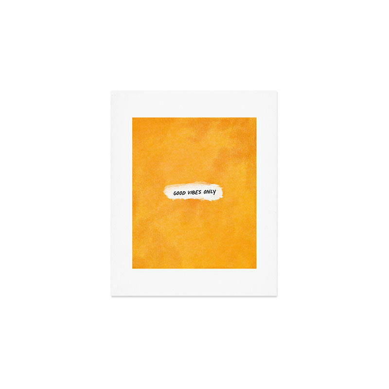 Good Vibes Only: Yellow Canvas Edition Art Print Gallery Image 1