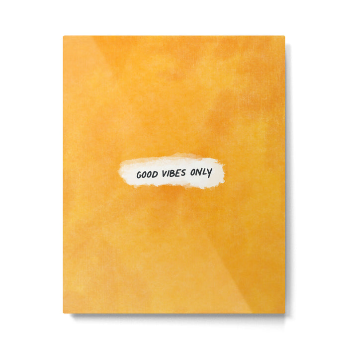 Good Vibes Only: Yellow Canvas Edition Metal Print Gallery Image 1