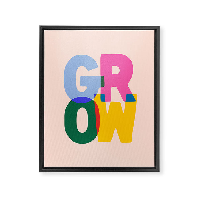 Grow: Peach Edition Framed Canvas Print Gallery Image 1