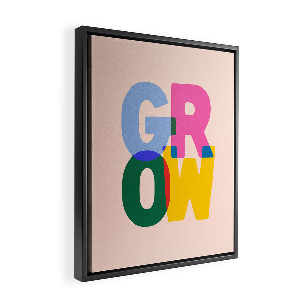 Grow: Peach Edition Framed Canvas Print Gallery Image 2