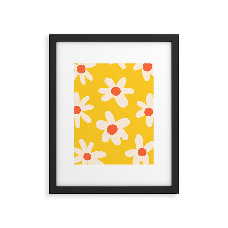 Happy Golden Daisies | Yellow Daisies | Summer Flowers Framed Art Print Gallery Image 6