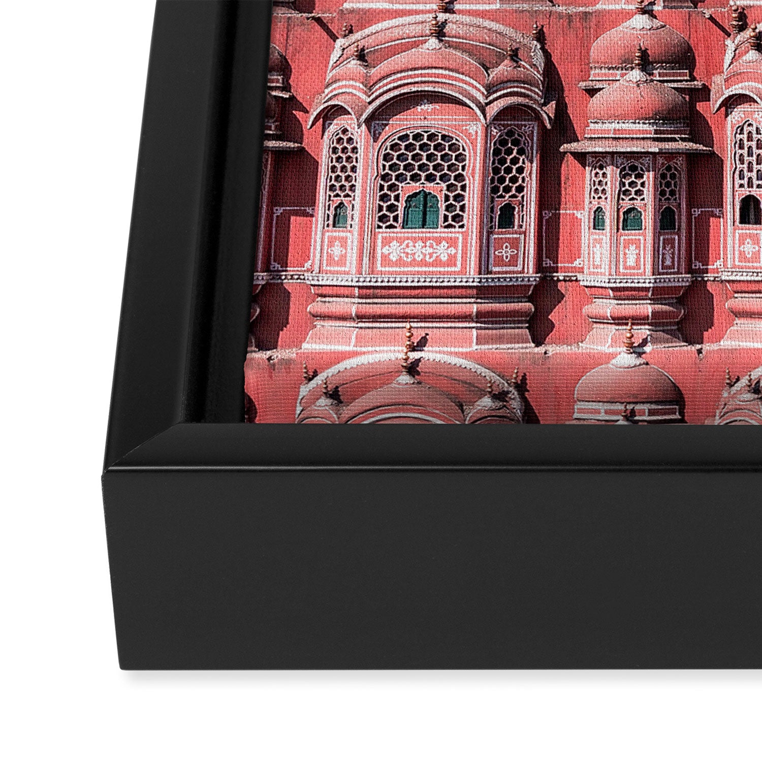 Hawa Mahal, Pink Palace | Jaipur, Rajasthan, India Framed Canvas Print Gallery Image 3