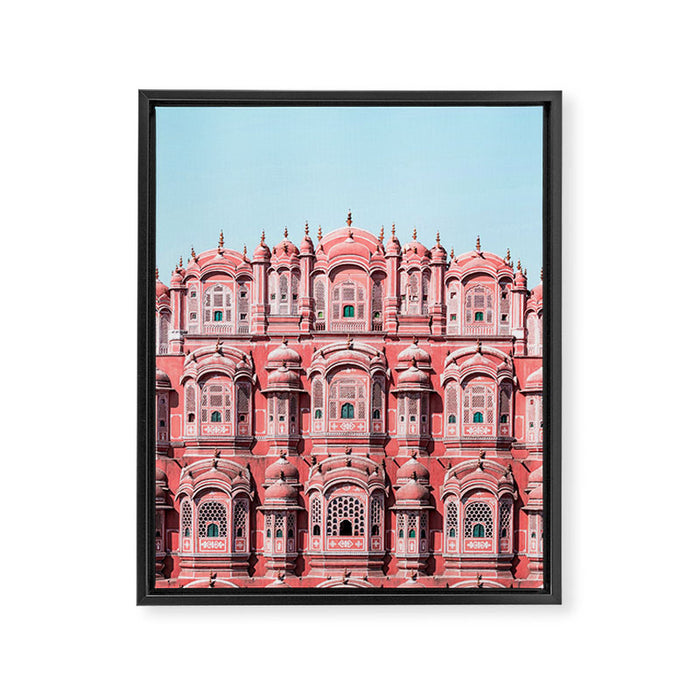 Hawa Mahal, Pink Palace | Jaipur, Rajasthan, India Framed Canvas Print Gallery Image 1