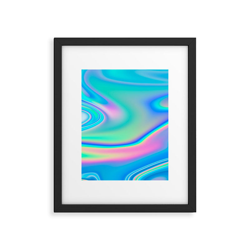 Holographic Iridescent Chill Vibes Framed Art Print Gallery Image 5