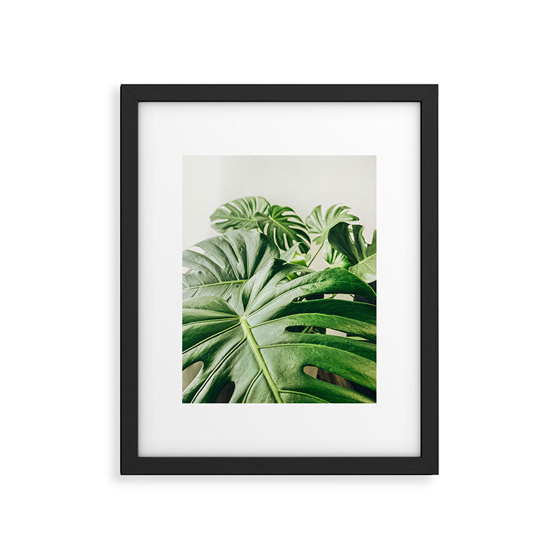 House Plants: Minimal Monstera Leaves Framed Art Print Gallery Image 5