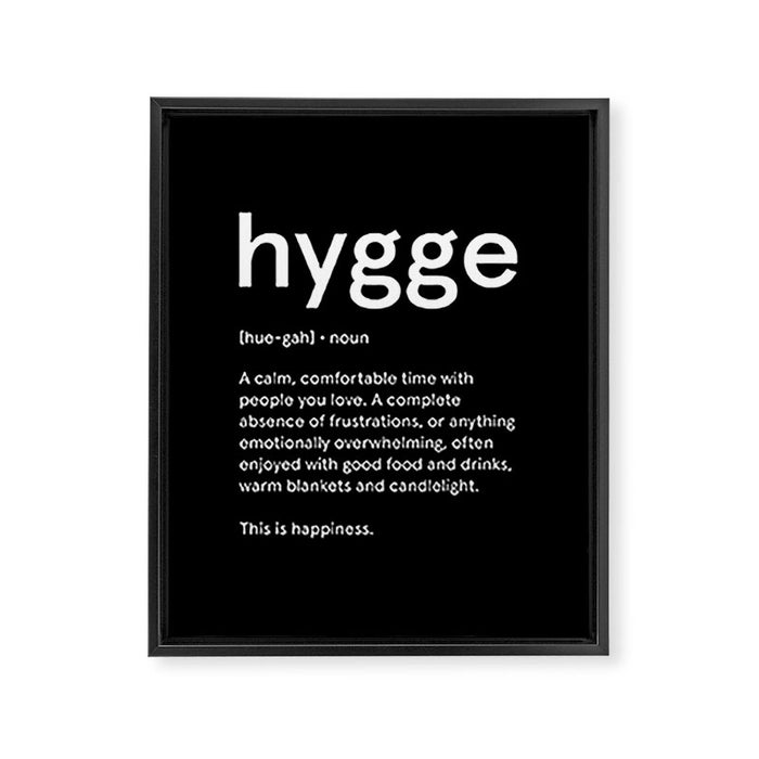 Hygge: Black Edition Framed Canvas Print Gallery Image 1