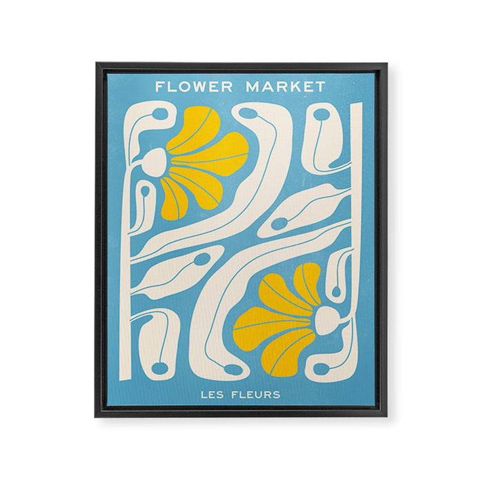 Iceberg & Golden Poppy: Les Fleurs | Flower Market Color Series 03 Framed Canvas Print Gallery Image 1