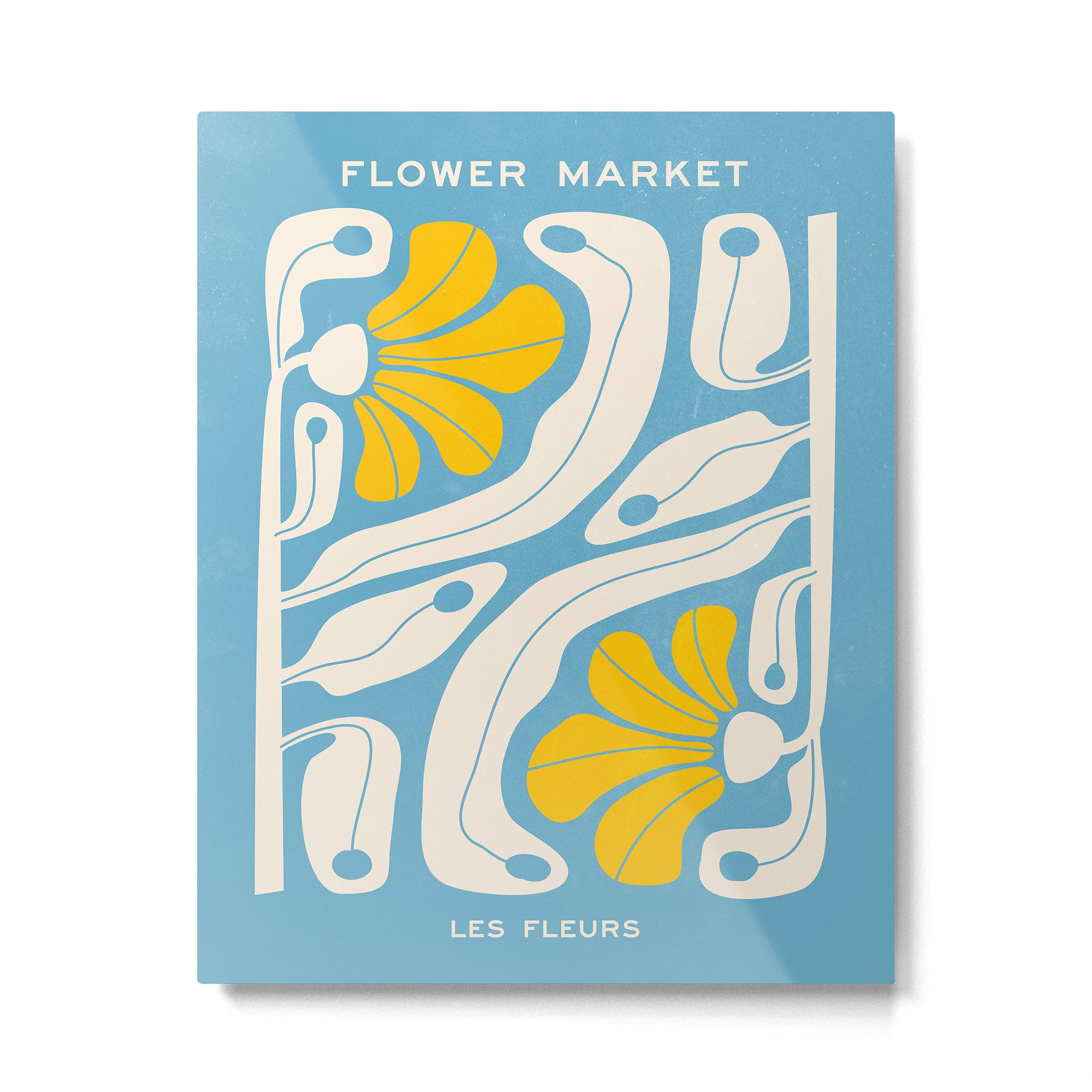 Iceberg & Golden Poppy: Les Fleurs | Flower Market Color Series 03 Metal Print Gallery Image 4