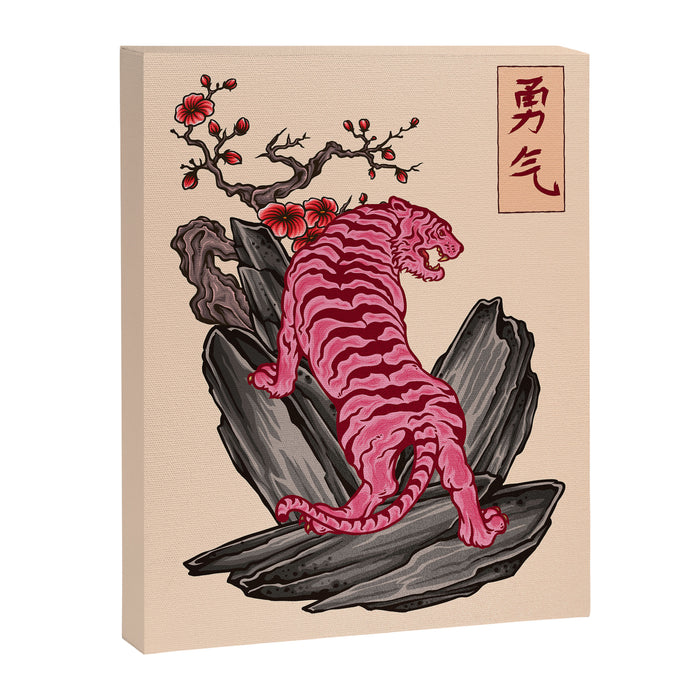 Japanese Courage Tiger Canvas Print Gallery Image 1