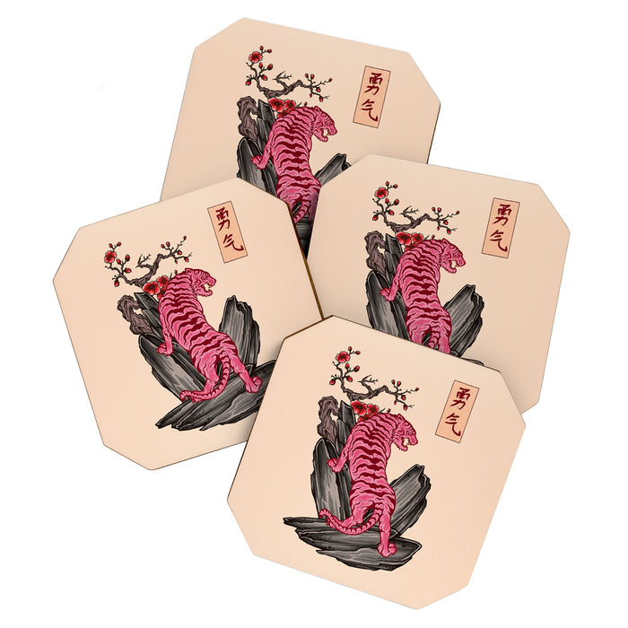 Japanese Courage Tiger Coaster Gallery Image 1