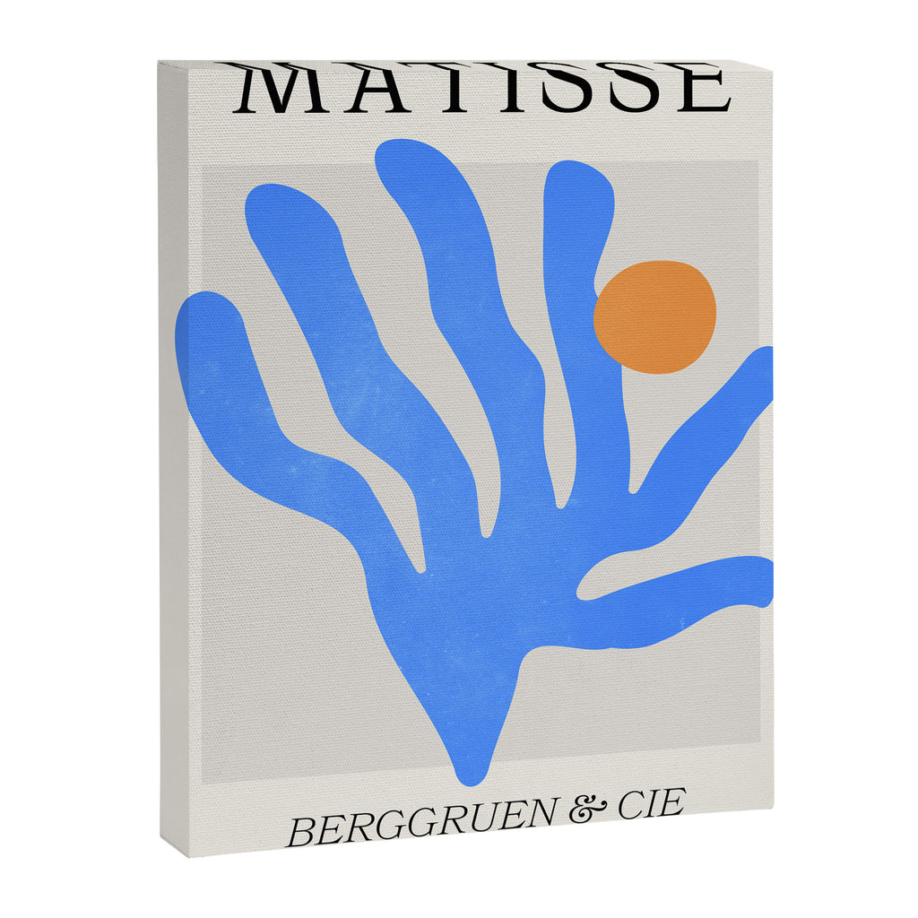Jazz Blue Leaf: Matisse Series 02 | Mid-Century Edition Canvas Print Gallery Image 6