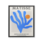 Jazz Blue Leaf: Matisse Series 02 | Mid-Century Edition Framed Canvas Print Gallery Image 6