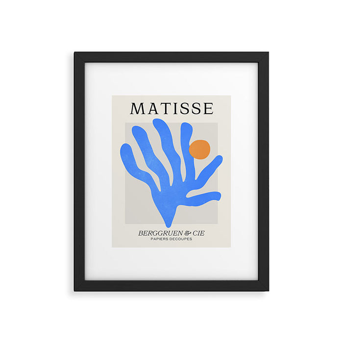 Jazz Blue Leaf: Matisse Series 02 | Mid-Century Edition Framed Art Print Gallery Image 1