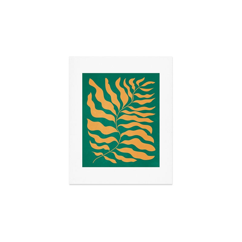 JAZZ FERNS 02 | Tropical Green & Casablanca Matisse Edition Art Print Gallery Image 1