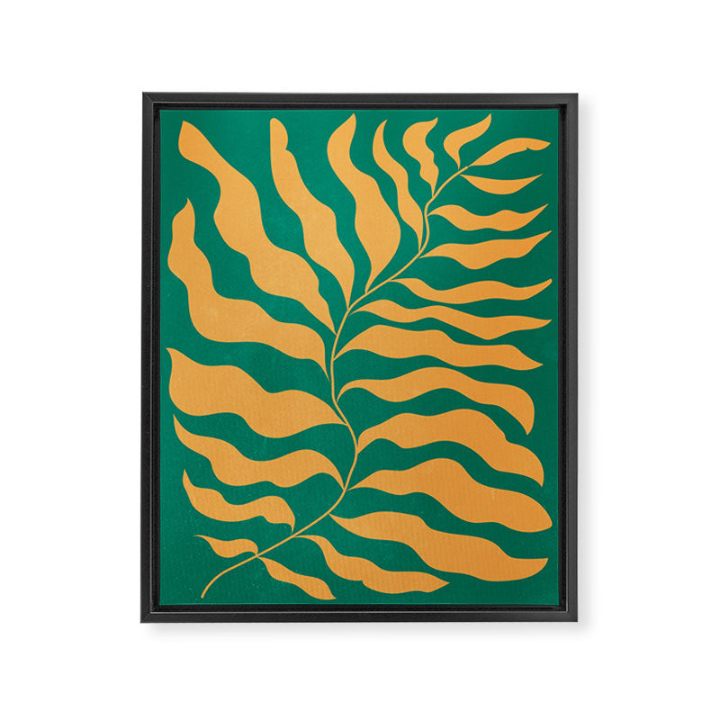 JAZZ FERNS 02 | Tropical Green & Casablanca Matisse Edition Framed Canvas Print Gallery Image 6