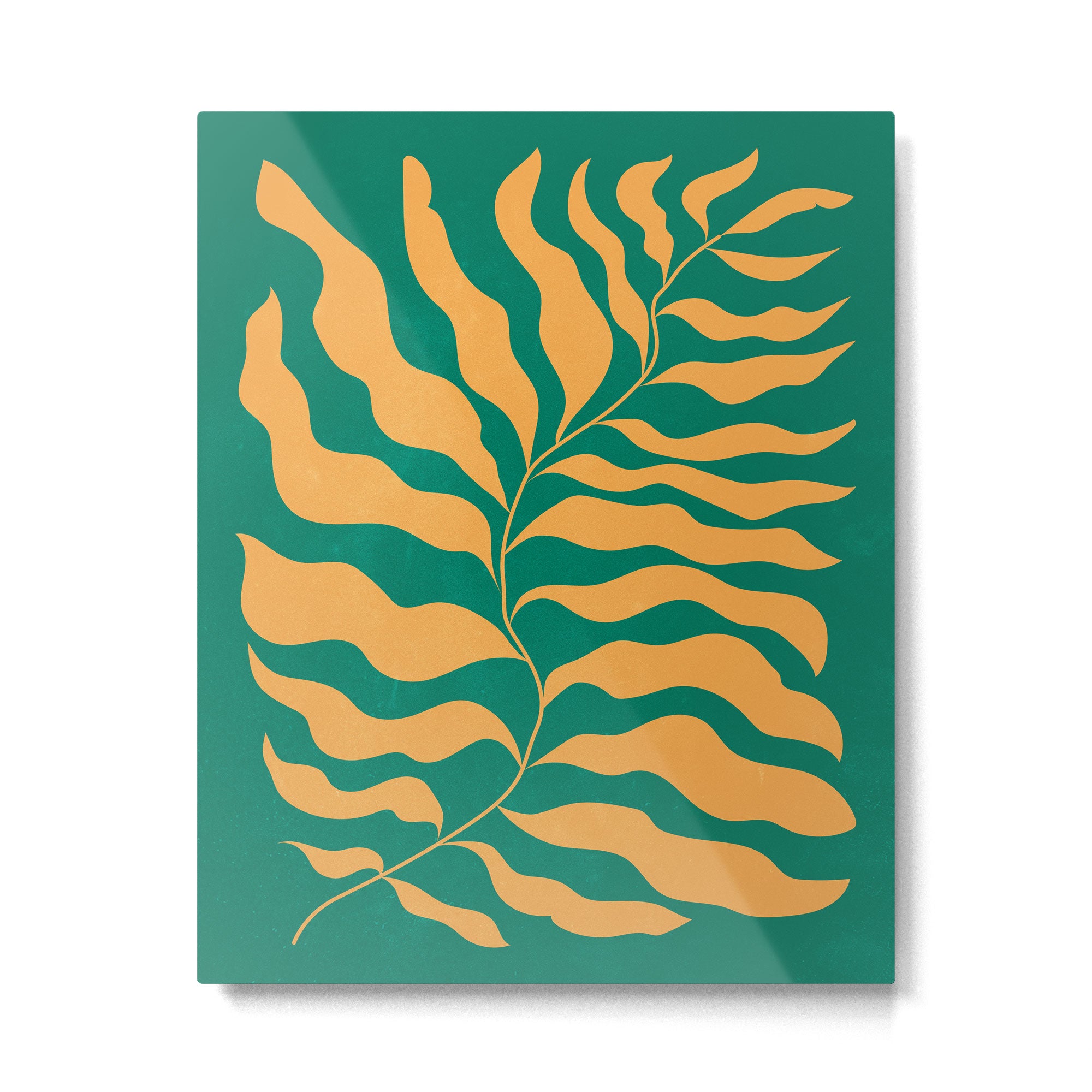 JAZZ FERNS 02 | Tropical Green & Casablanca Matisse Edition Metal Print Gallery Image 4