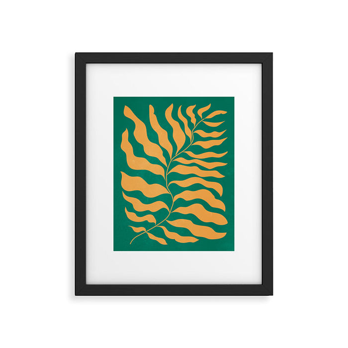 JAZZ FERNS 02 | Tropical Green & Casablanca Matisse Edition Framed Art Print Gallery Image 1